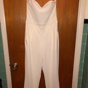 express strapless midi jumpsuit